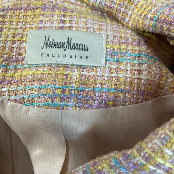 Neiman Marcus Pastel Tweed Blazer - Picture 7 of 8